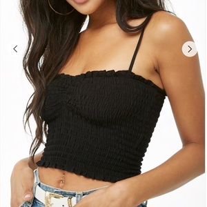 FOREVER 21 smocked sweetheart cami